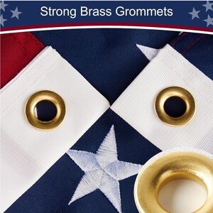 American Flag with Brass Grommets (D03)